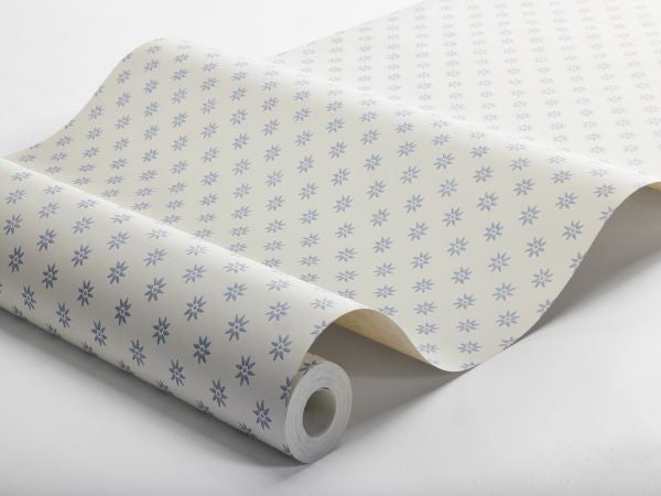 Borastapeter Tapete Blumenmuster Blau - 53 cm x 10.05 m - 662563