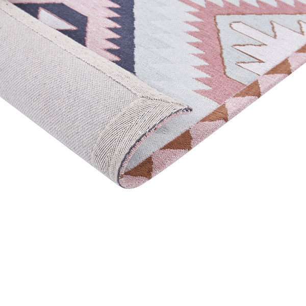 Teppich BESLER Bunt 80 x 300 cm Baumwolle