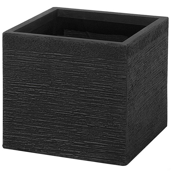 Blumenkübel PAROS 30 cm Schwarz