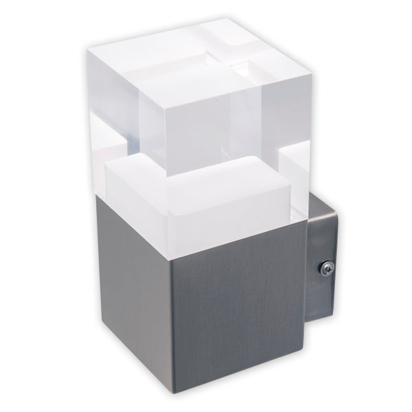 Gardinenstangenhalterung aus Metall und Acrylglas