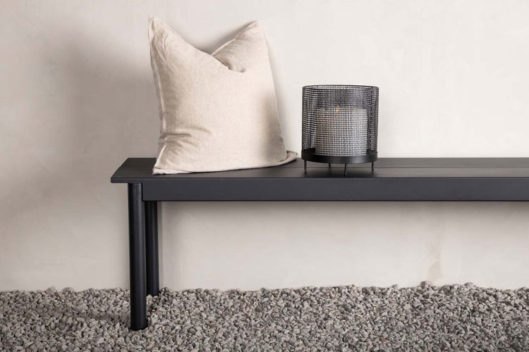 Modena Gartenbank schwarz. 180 X 40 X 35 cm