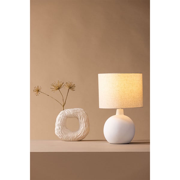 Torcello Beleuchtung Tischlampe 32x32x51cm Beige. 32 X 32 X 51 cm