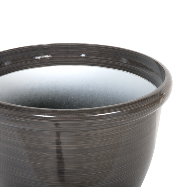 Blumenkübel TESALIA Stein 44 cm Braun