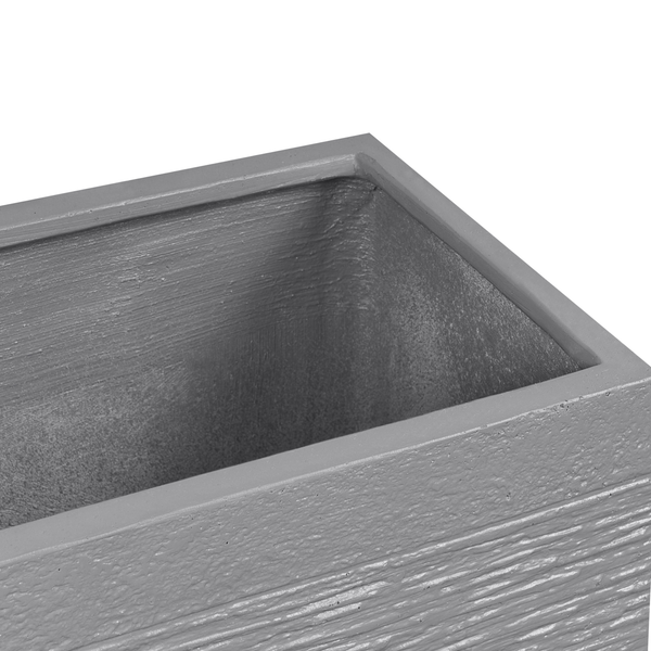 Detailansicht eines rechteckigen Pflanzkübels