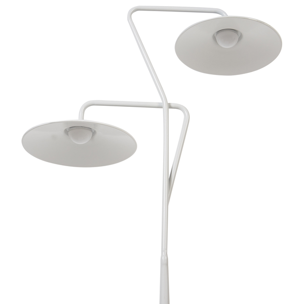 LED Stehlampe GALETTI Metall Weiß