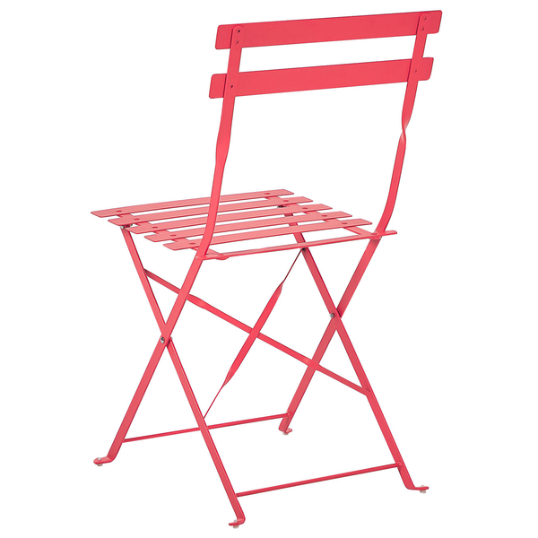 Bistro Set klappbar FIORI Metall Rot