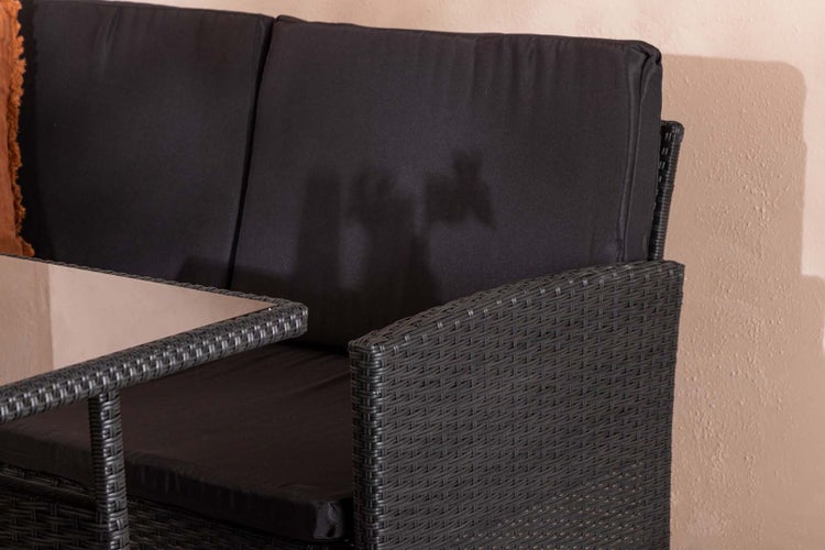 Knock Lounge-Set 4 Teile schwarz. 70 X 110 X 65 cm