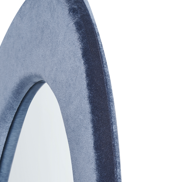 Wandspiegel MASSAY 53 cm 90 cm Samtstoff Dunkelblau