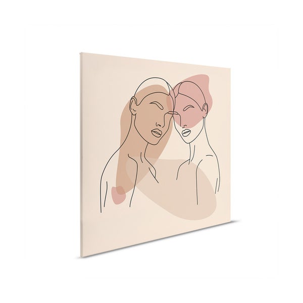 Leinwandbild mit abstrakter Frauendarstellung in minimalistischem Design