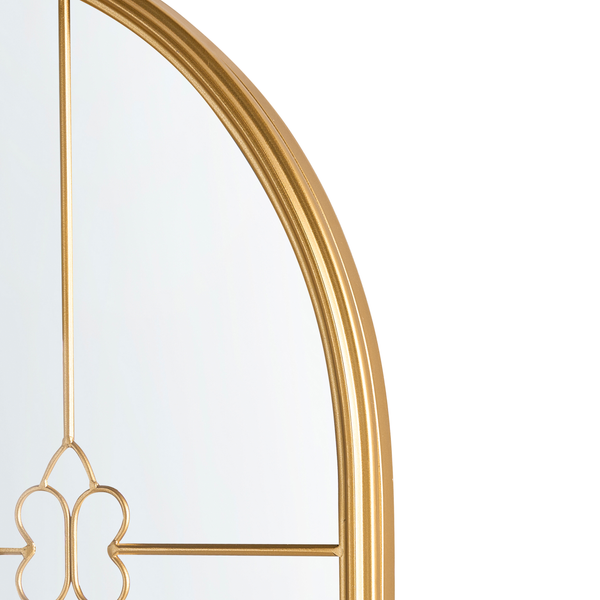 Detailansicht eines Spiegels mit goldenem Rahmen