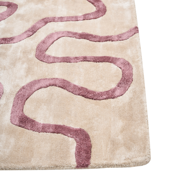 Teppich KAPPAR Beige 160 x 230 cm Viskose