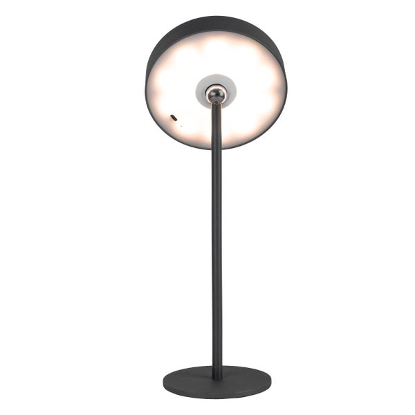 LED-Akku-Tischleuchte magnetisch ELLA für Außen und Innen, aus Metall und Kunststoff in Schwarz, 35 cm hoch