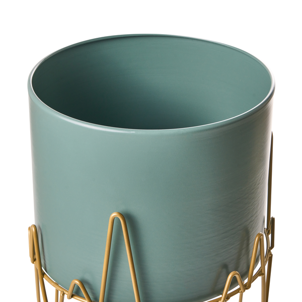 Dekorative graue Blumenvase aus Glas