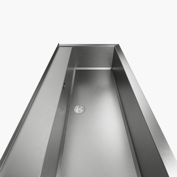 Edelstahl Spülbecken mit Ablauf