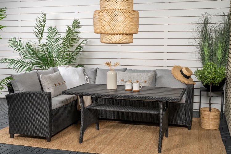 Brentwood Loungeset 2 Teile grau,schwarz. 1 X 1 X 1 cm