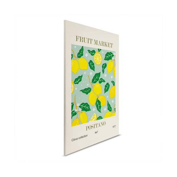 Dekorative Wandkunst mit Zitronenmotiv für das Wohnzimmer