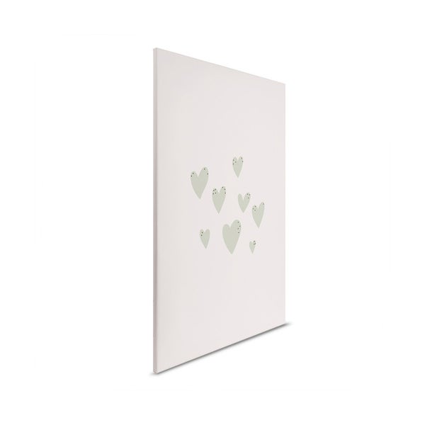Leinwandbild mit Herzmotiven