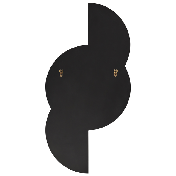 Rückseite eines Wandspiegels mit kreisförmigem Design