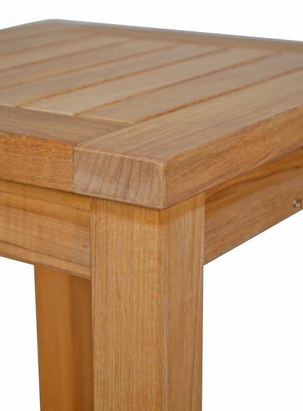 Teak Beistelltisch 40 x 40 cm Massivholz premium wetterfest