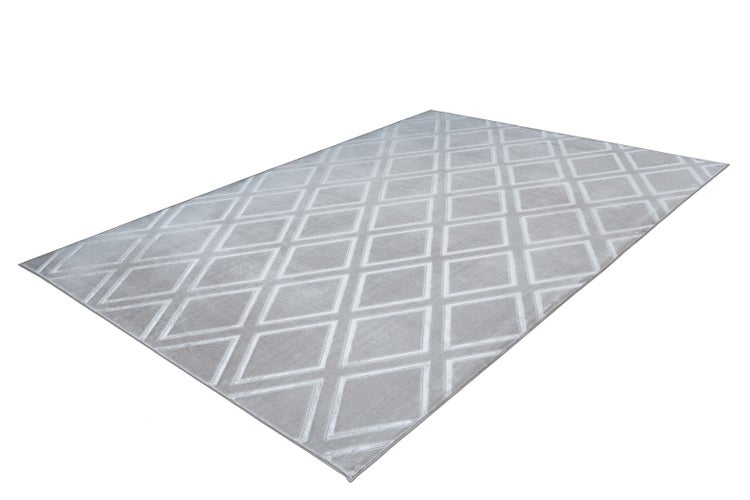 Kurzflor Teppich Blissique Grau / Blau Modern, Klassisch 160 x 230 cm