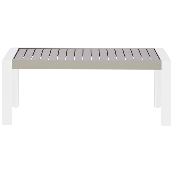 Gartentisch CASTELLA 120 cm 70 cm Metall Taupe