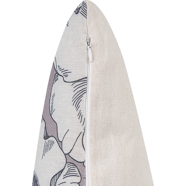 Dekokissen 2er Set SOPHORA 45 x 45 cm Grau Blumenmuster