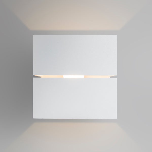 Moderne Wandleuchte weiß 9,7 cm – Transfer Groove