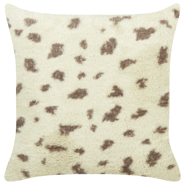Dekokissen 2er Set KASRA Webpelz 45 x 45 cm Beige Abstraktes Muster