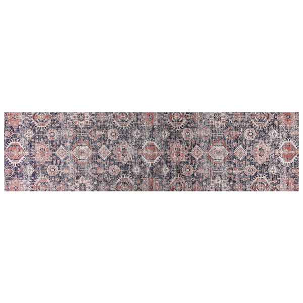 Teppich KURIN Blau 80 x 300 cm Baumwolle