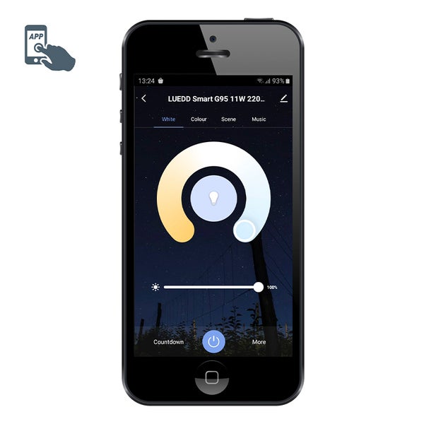 Detailaufnahme einer LED-Lampe mit Schraubsockel