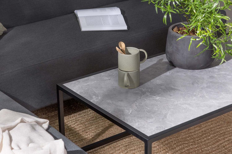 Mecka Lounge-Set 2 Teile grau. 65 X 124 X 40 cm