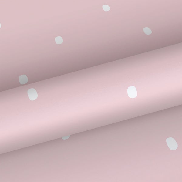 Sanders und Sanders Tapete Punkte Hellrosa und Weiß - 53 cm x 10 m - 640466