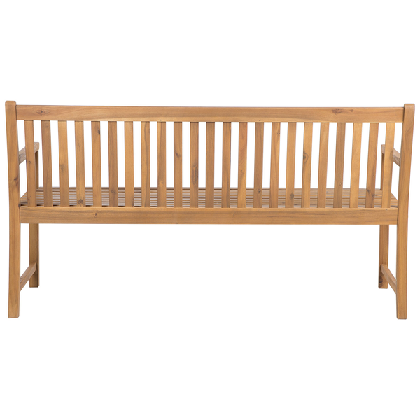 Gartenbank VIVARA 160 cm zertifiziertes Akazienholz Hellbraun