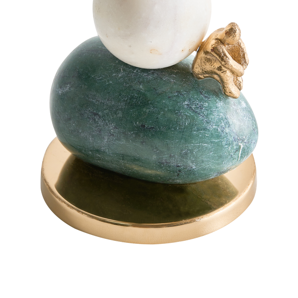 Dekorationsobjekt aus Stein und Metall