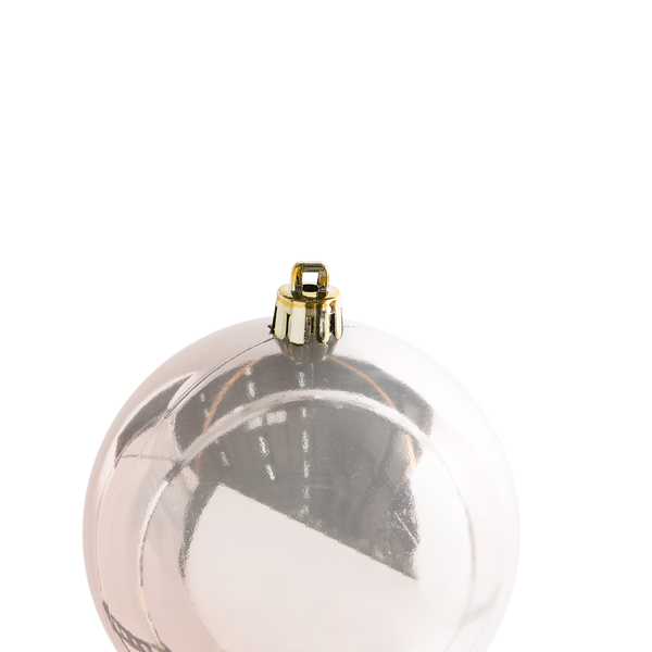 Silberfarbene Christbaumkugel