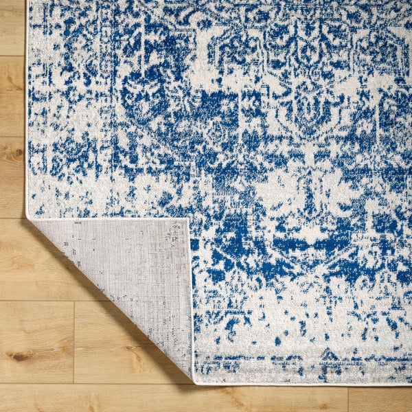 Vintage Orientalischer Teppich Blau/Weiß 120x170 cm JULIETTE