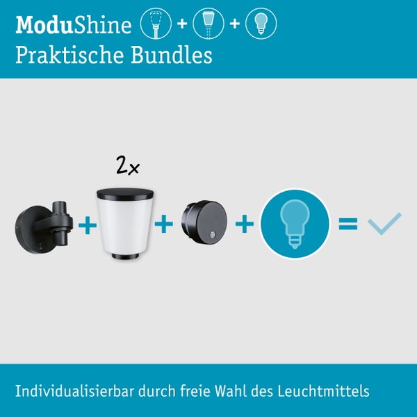 Moderne LED Wandleuchte mit zylindrischem Lampenschirm aus Metall und Kunststoff für den Innenbereich