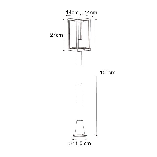 Vintage stehende Außenlampe Antikgold 100 cm IP44 - Charlois