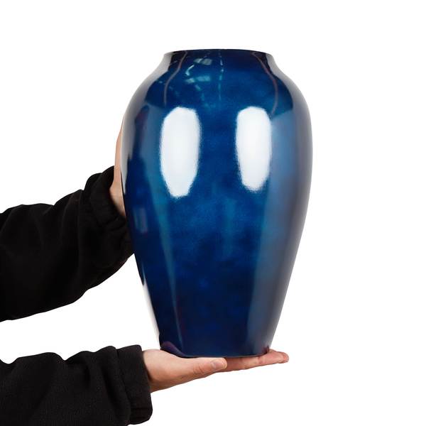 Blumenvase OCANA Keramik 37 cm Dunkelblau