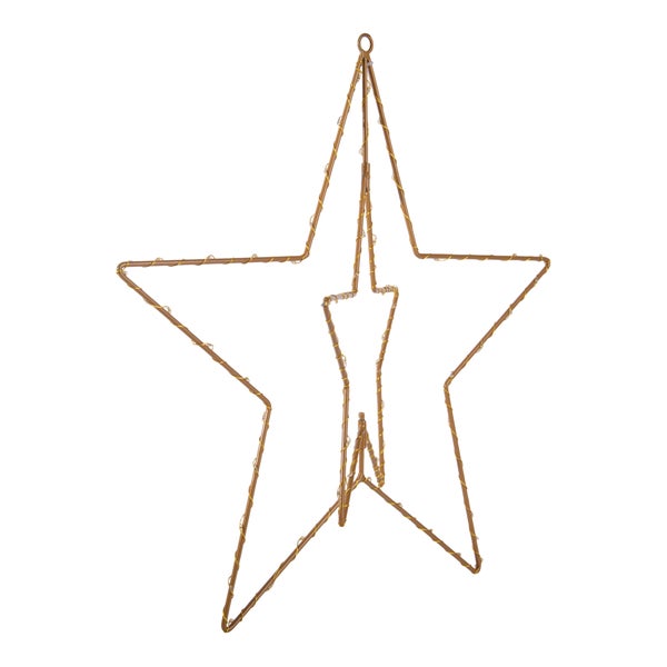 Dekostern zum Aufhängen mit LED-Lichtern