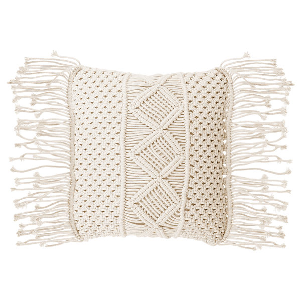 Dekokissen 2er Set YORTAN Baumwolle 45 x 45 cm Hellbeige Geometrisches Muster