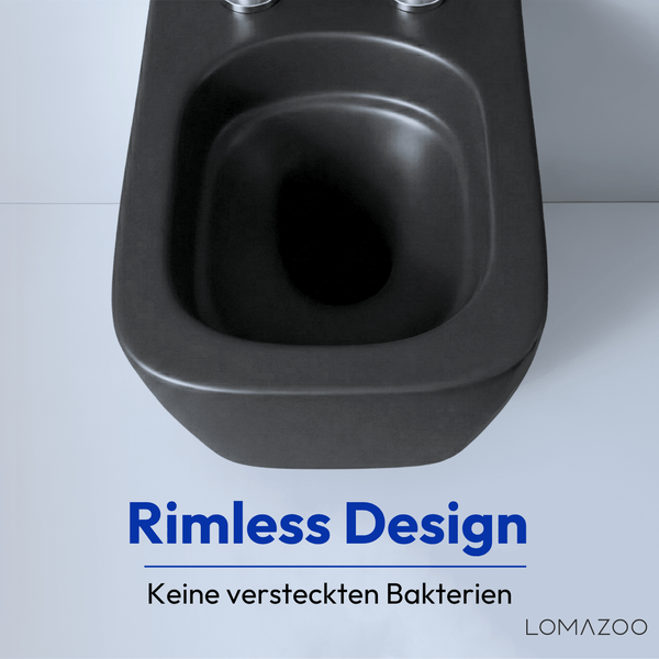 Hängendes WC mit spülrandlosem Design für einfache Reinigung und Hygiene von Lomazoo
