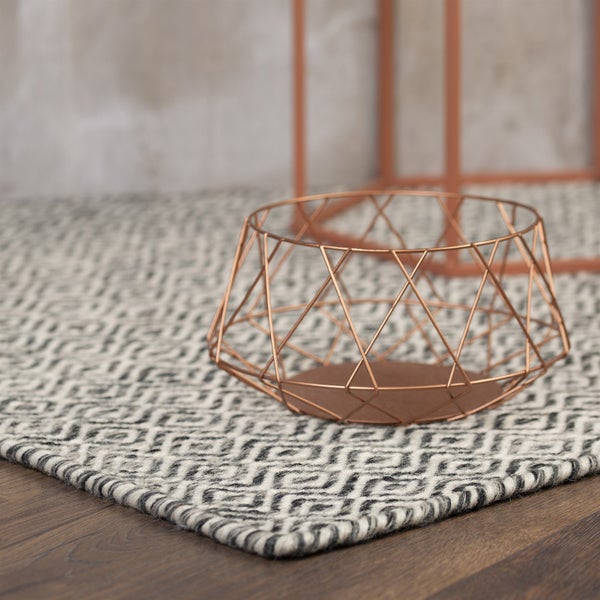 Kurzflor Teppich Binta Graphit Vintage, Modern 160 x 230 cm