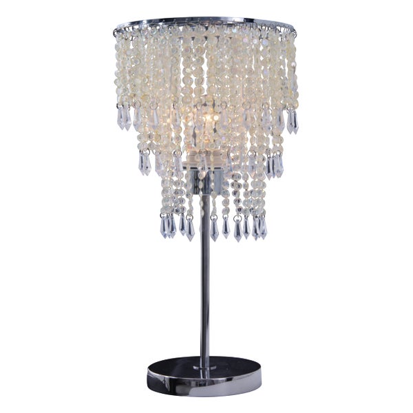 Dekorative Tischleuchte mit Perlenbehang