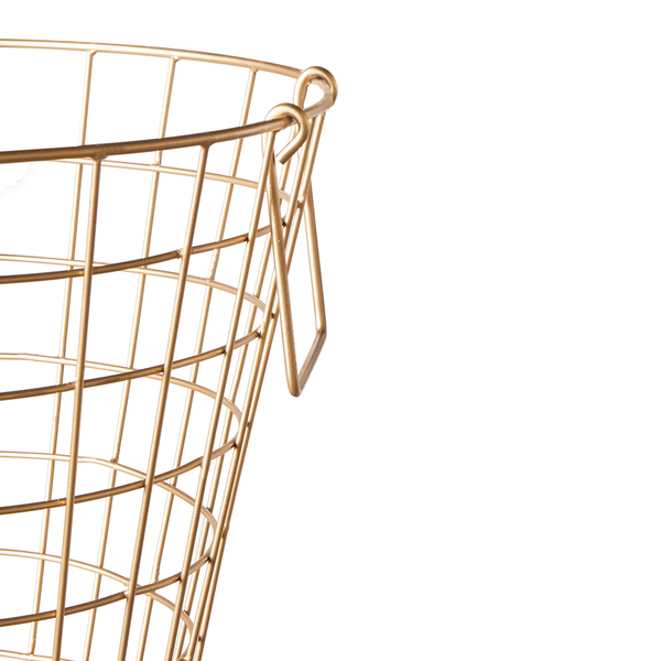Goldfarbener Metallkorb
