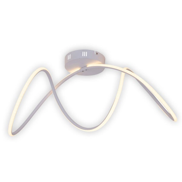 LED-Deckenleuchte mit geschwungenen Elementen