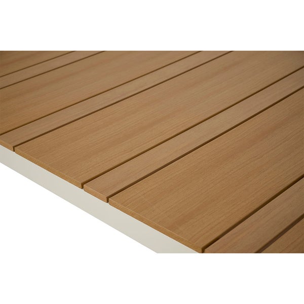 Noah Gartentisch Grau, Teak-Dekor. 205 X 90 X 74 cm