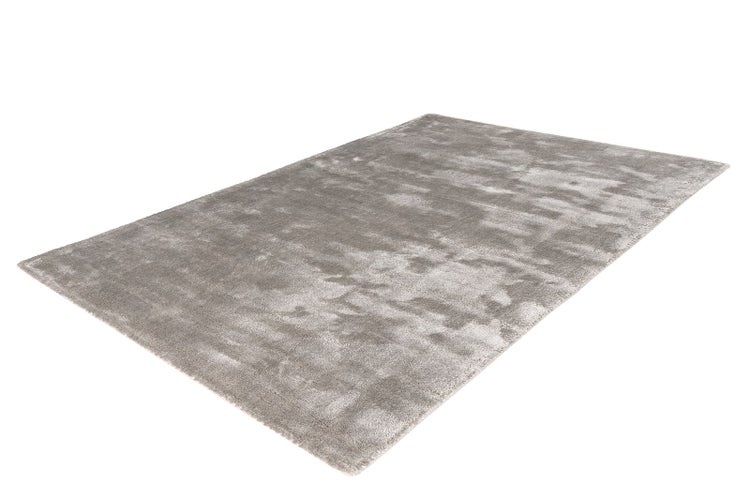 Kurzflor Teppich Tropiqua Silber Viskose Uni 160 x 230 cm