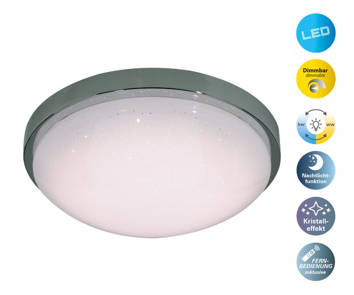 LED Deckenleuchte mit Dimmfunktion und Kristall-Effekt
