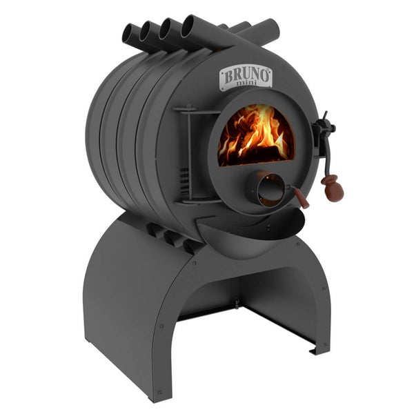 Bruno Mini Holzofen mit Flammen